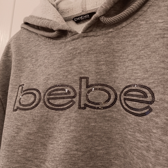 Bebe Cropped Sequin Hoodie - Picture 3 of 6